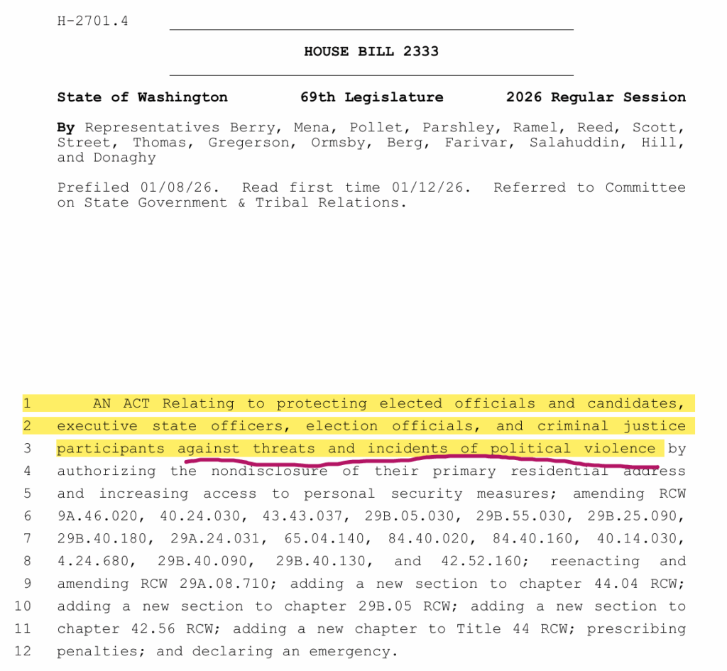 BILL ALERT: HB 2333 — Government Secrecy Expansion & Special Protections for Public Officials image 12